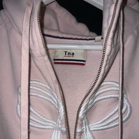 Light pink TNA aritzia zip up hoodie - Picture 2 of 3